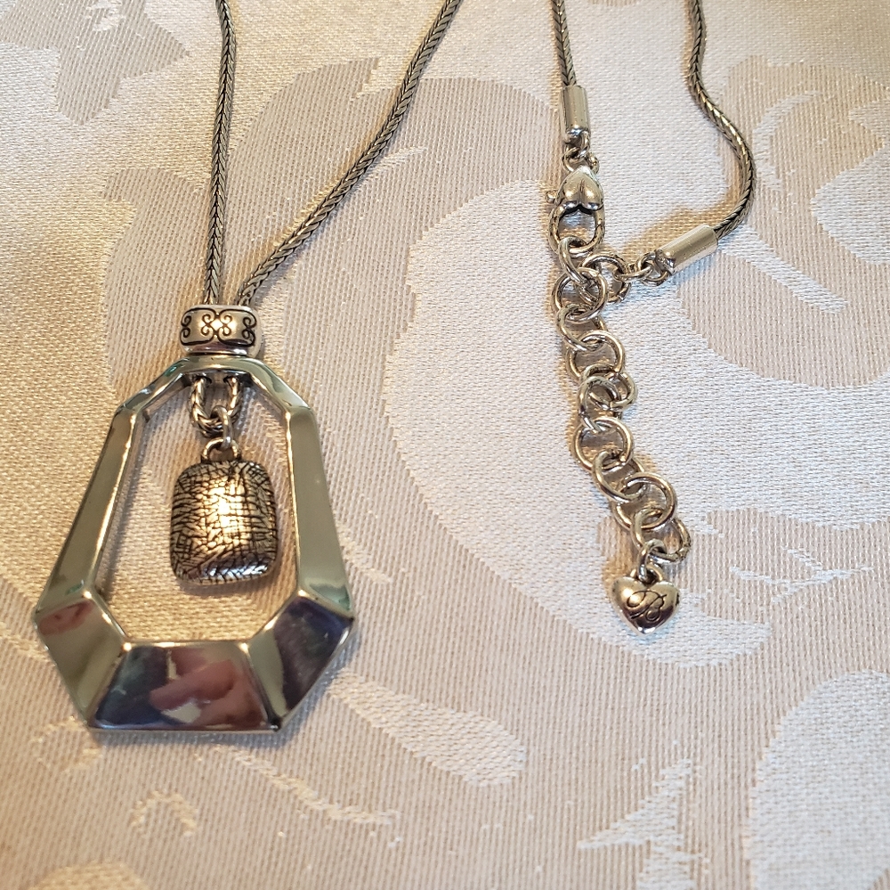 Brighton silver tone necklace with pendant - Picture 2 of 5